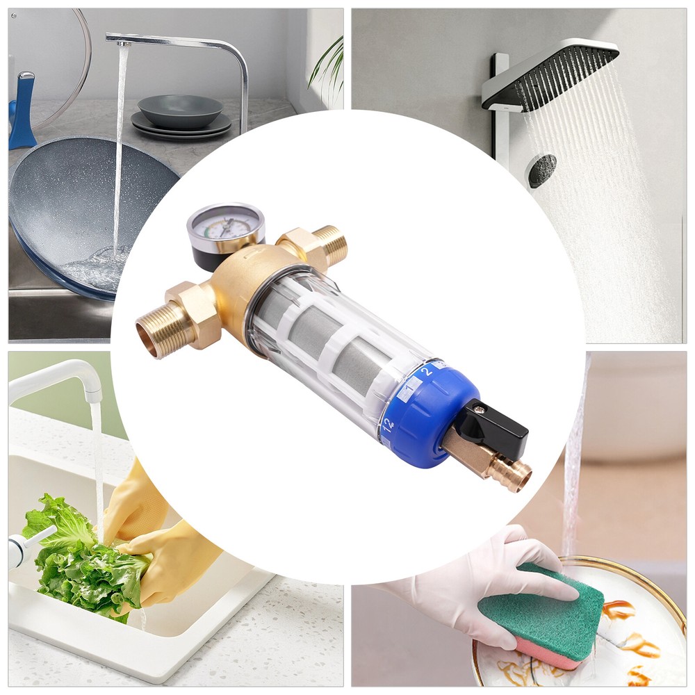 Reusable Whole House Spin Down Water Filter for Sediment Rust Sand Removal