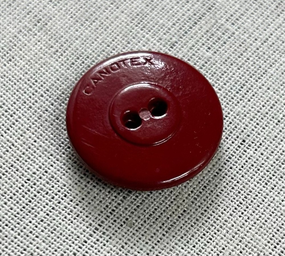 1 Antique "Canotex" Bakelite Button - Backmarked - Simichrome Tested