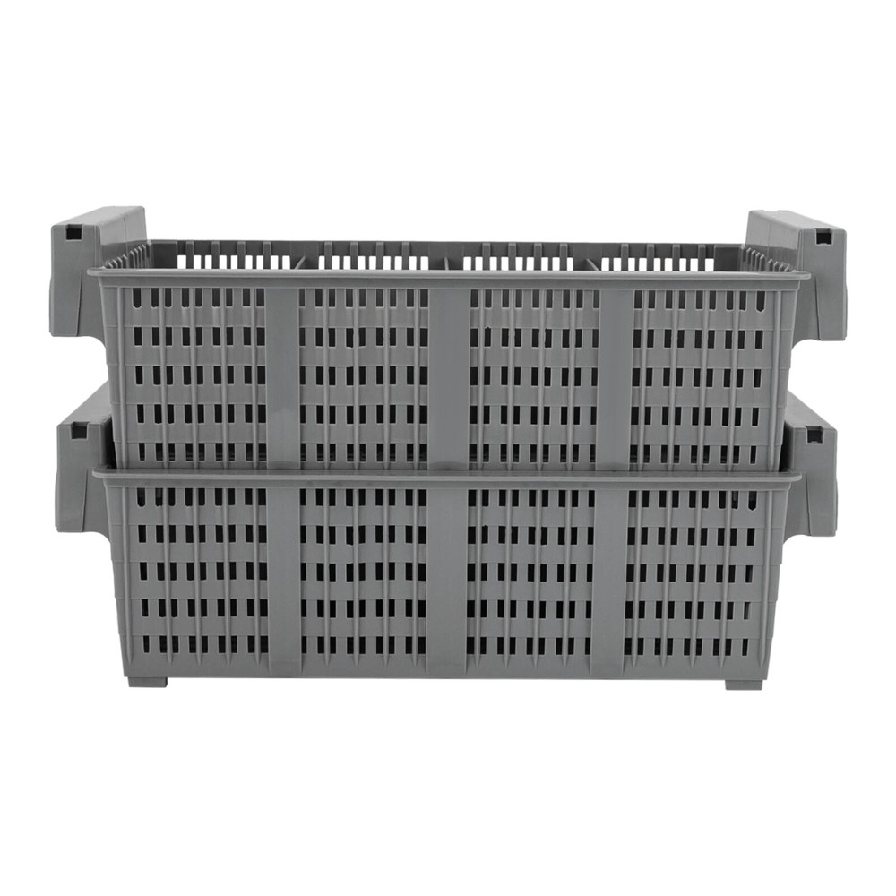 2pcs Flatware Set in PP Buffet 8 Compartments Flatware Drying Container