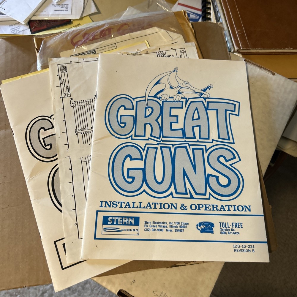 Great Guns Stern Set Arcade Game  manual