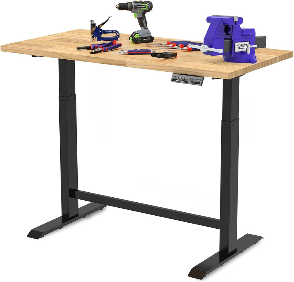 WORKPRO Dual Motor 48" Electric Height Adjustable Workbench, 500 LBS Load Capaci