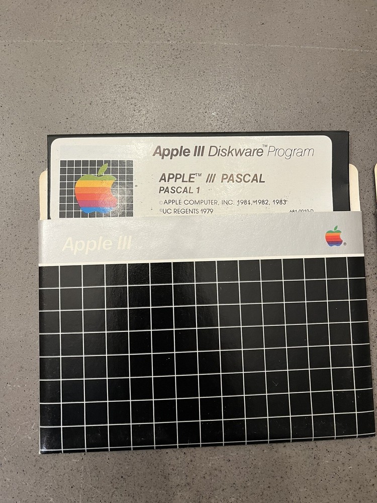 Apple III Pascal Software - Diskware Program - 5.25” Floppy - Set of 3 Disks