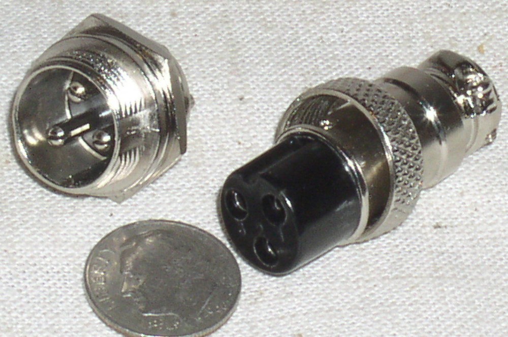 CEA CBC3 VANCO 3 PIN MALE FEMALE MICROPHONE CONNECTOR PAIR SET WITH LOCKING RING