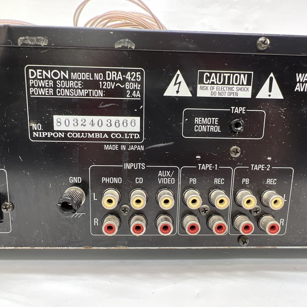 Deno DRA-425 ReceiverAmplifier Stereo Phono Input Japan Precision Audio NoRemote