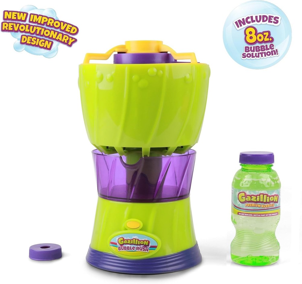 Ultimate Outdoor Bubble Machine - No-Spill Design & 8 oz Solution for Ages 3+