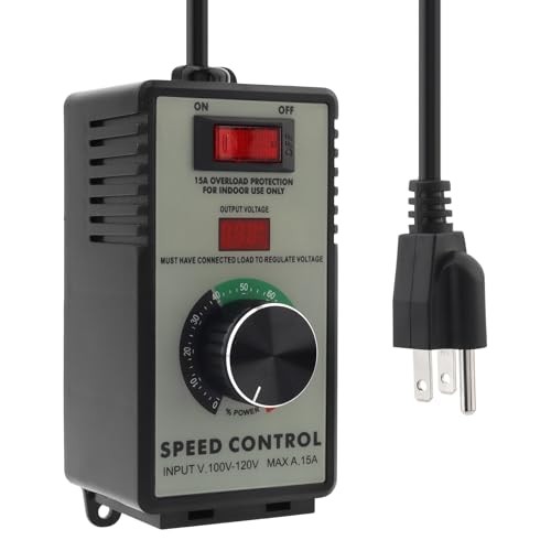 AC Motor Speed Controller 120V 15A 2000W Variable Fan Speed Controller for