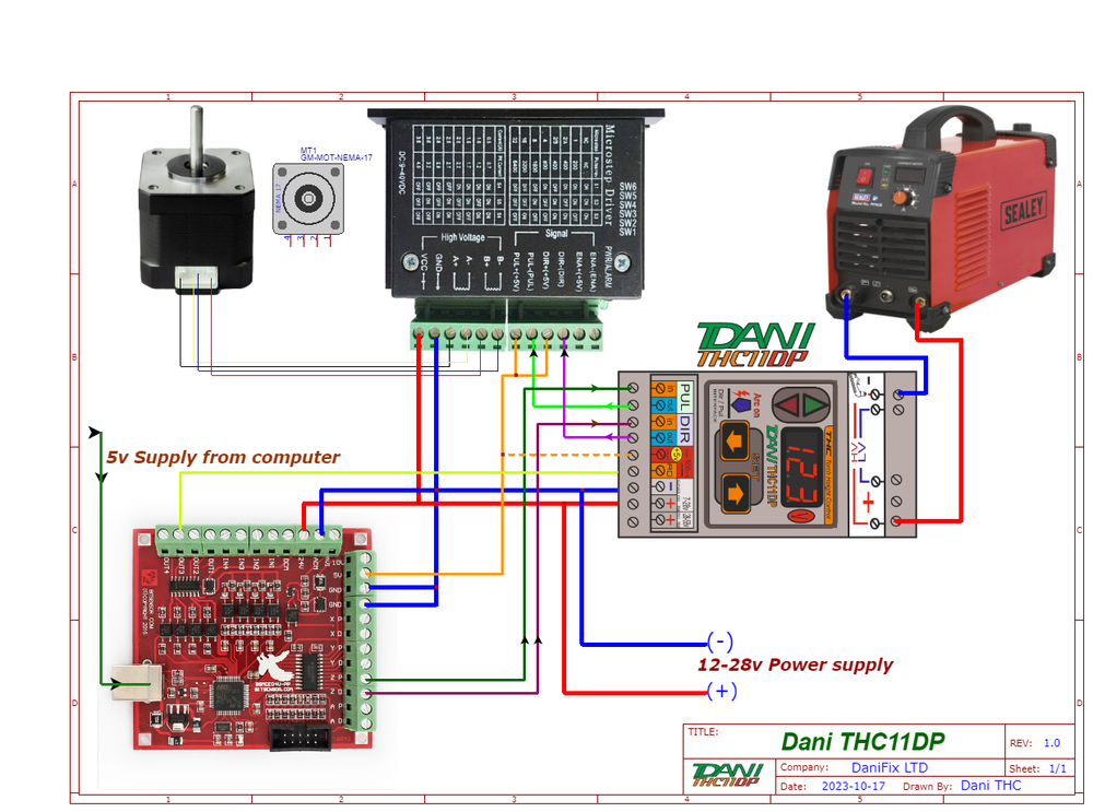 Plasma Cutter CNC THC Torch Height Control Dir/Pul (SD) with Anti-dive function