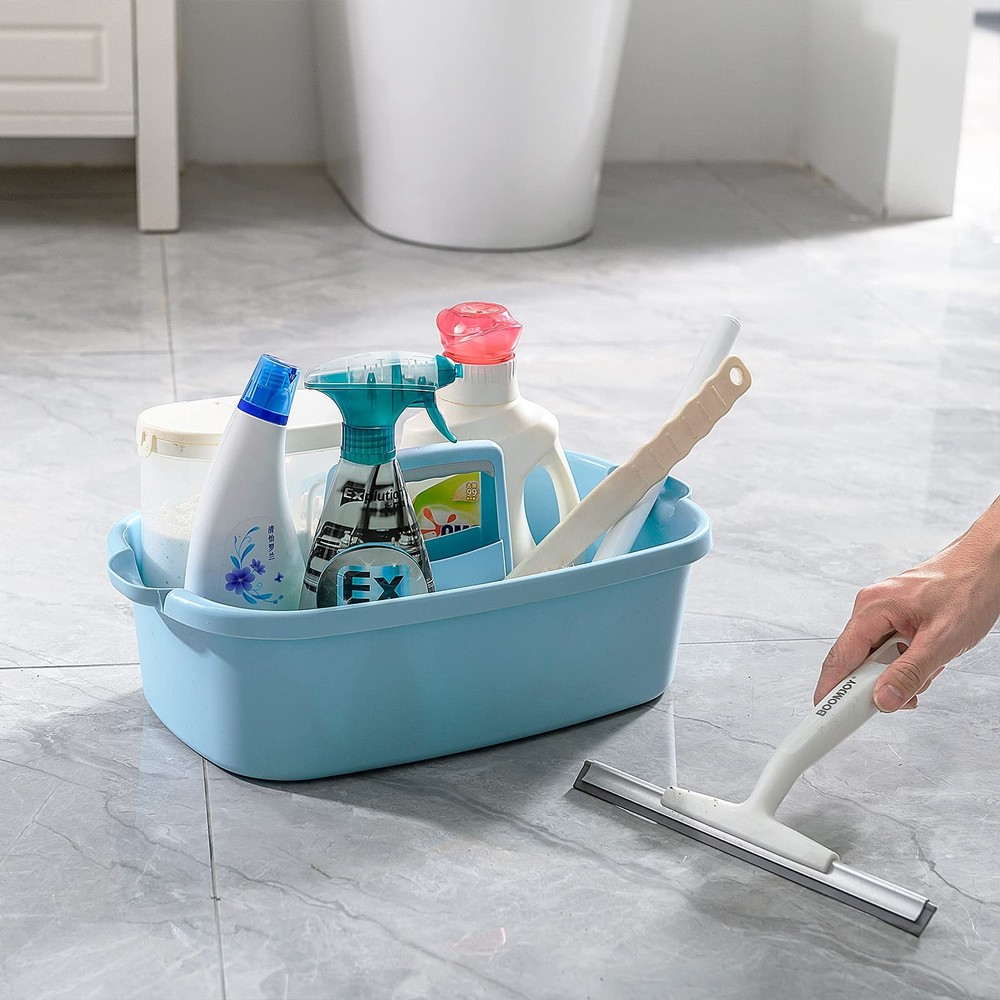 2 Pack Multi-Purpose Plastic Cleaning Caddy with Handle, Shower Caddy Organiz...