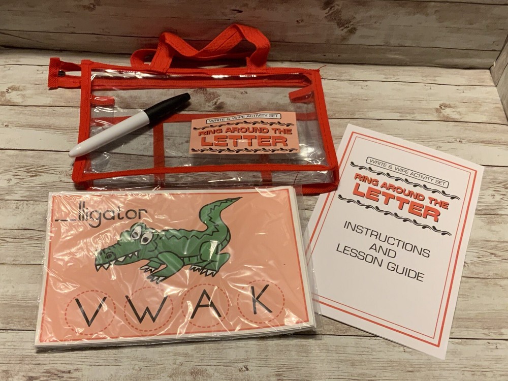 Write & Wipe Activity Set - Ring around the Letter - Learning Center