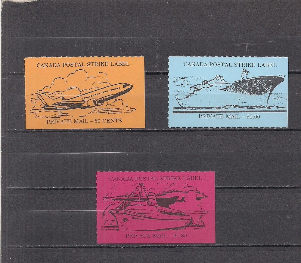 Canada postal strike label 1981 VFNH