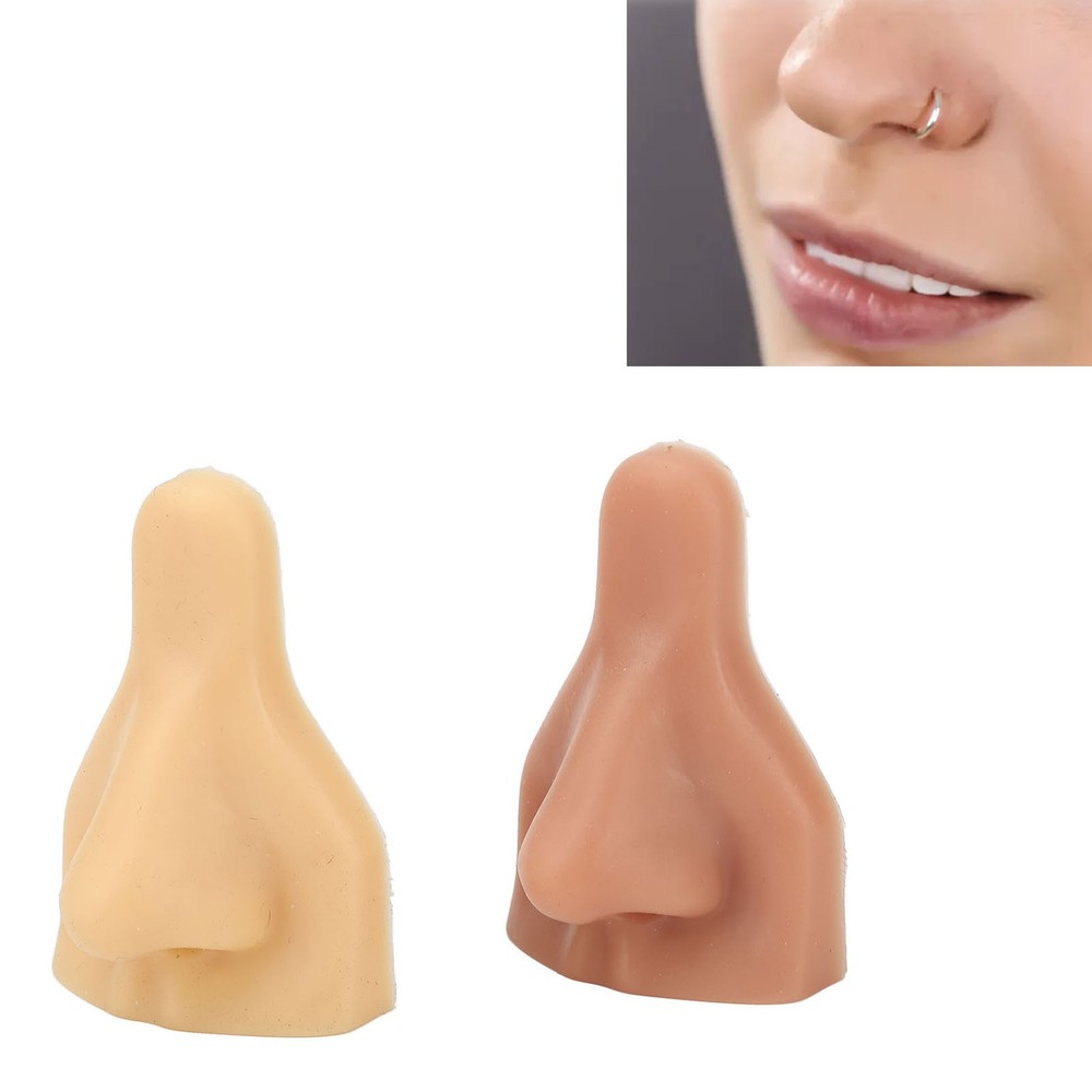 2pcs Soft Silicone Nose Model High Simulation For Practicing Suture