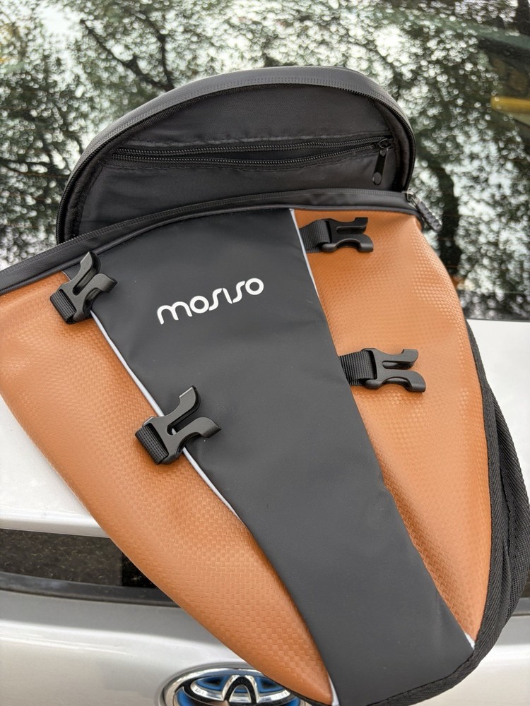 MOSISO Polyester Motorcycle Tail Bag Waterproof, Multifunctional, Storage