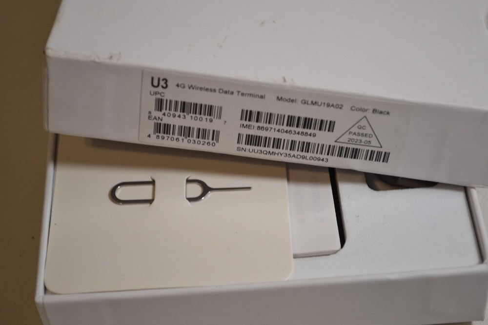 GlocalMe U3 4G Wireless Data Terminal Model: GLMU19A02 Black