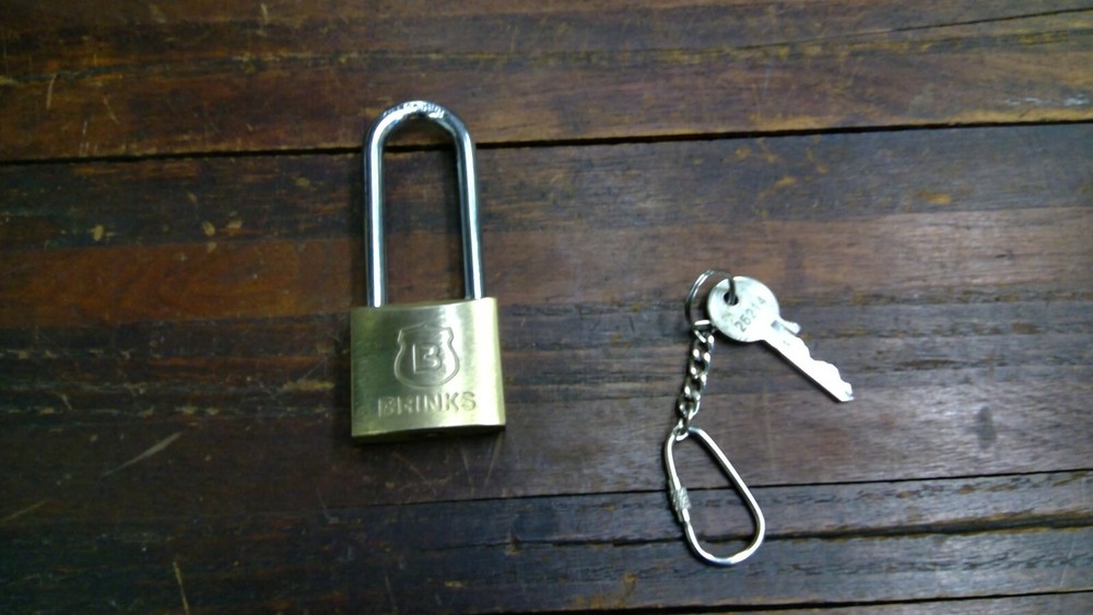 Brink's 2 1/4" Shackle Size Heavy Duty Solid Brass Padlock