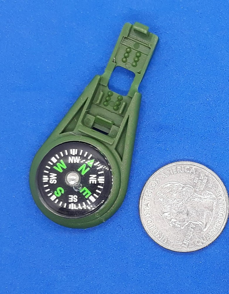 Compass Zipper Pull Liguid Filled Forest Green 4 Pieces For Jackets,Backpacks