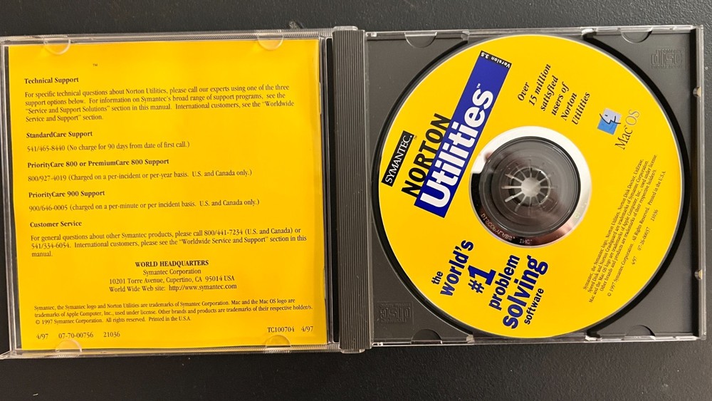 Vintage Norton Utilities MacOS 1997
