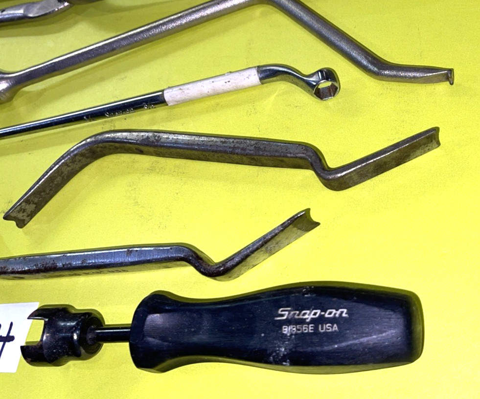 SNAP-ON TOOLS 6 PC. BRAKE SPRING PLIERS, TOOL,ADJUSTERS, BLEEDER, RETAINER TOOLS