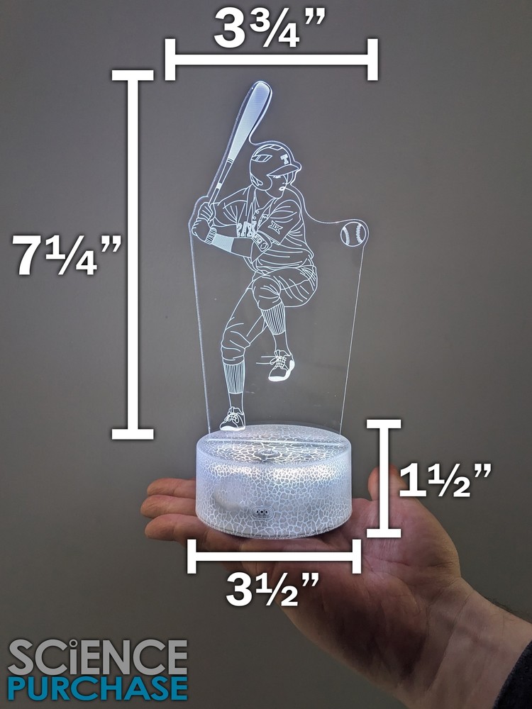 Baseball Windup LED Night Light w/ Remote Control - 16 Colors, 5 Modes, Dimmable