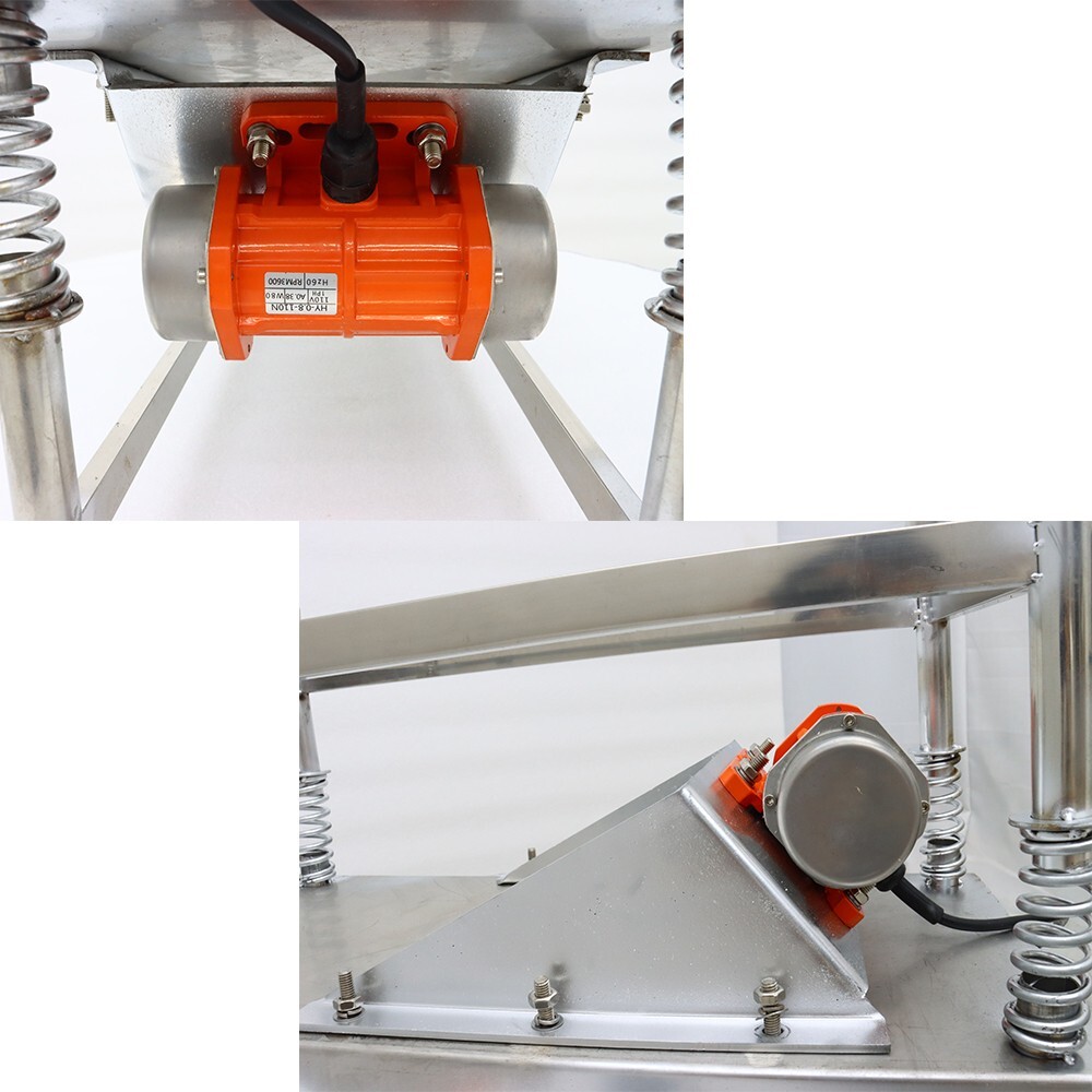 Stainless Steel Linear Vibrating Screen Single Layer 5mm Sifter Sieve Shaker