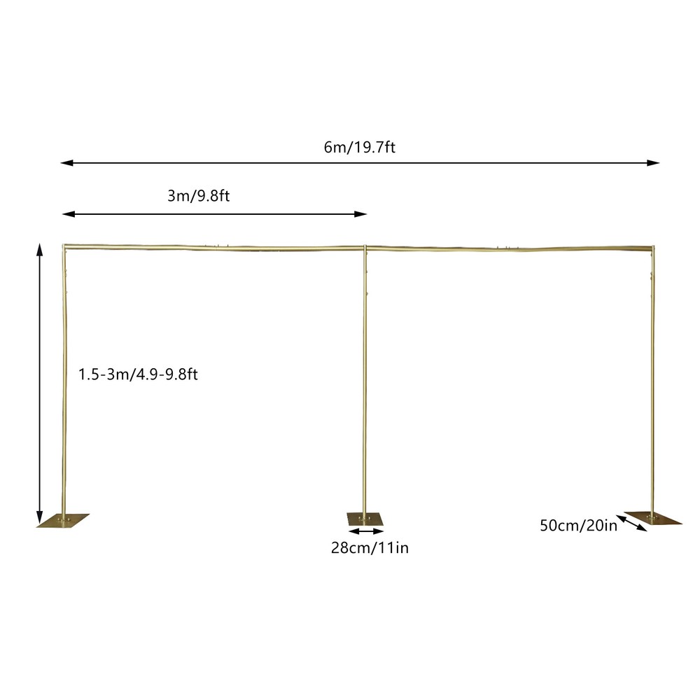 Rectangular Photography Background Support Stand Wedding Backdrop Stand Frame