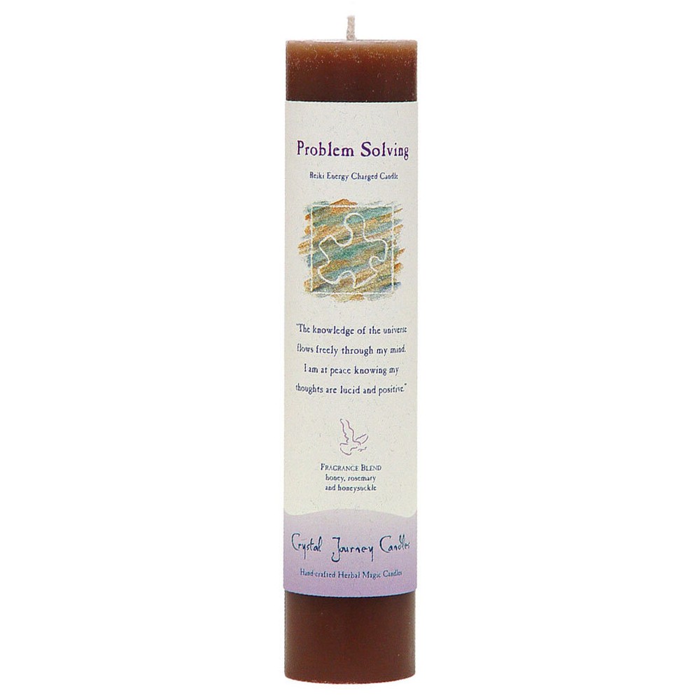 NEW Crystal Journey Herbal Magic PROBLEM SOLVING Candle - 7" Pillar