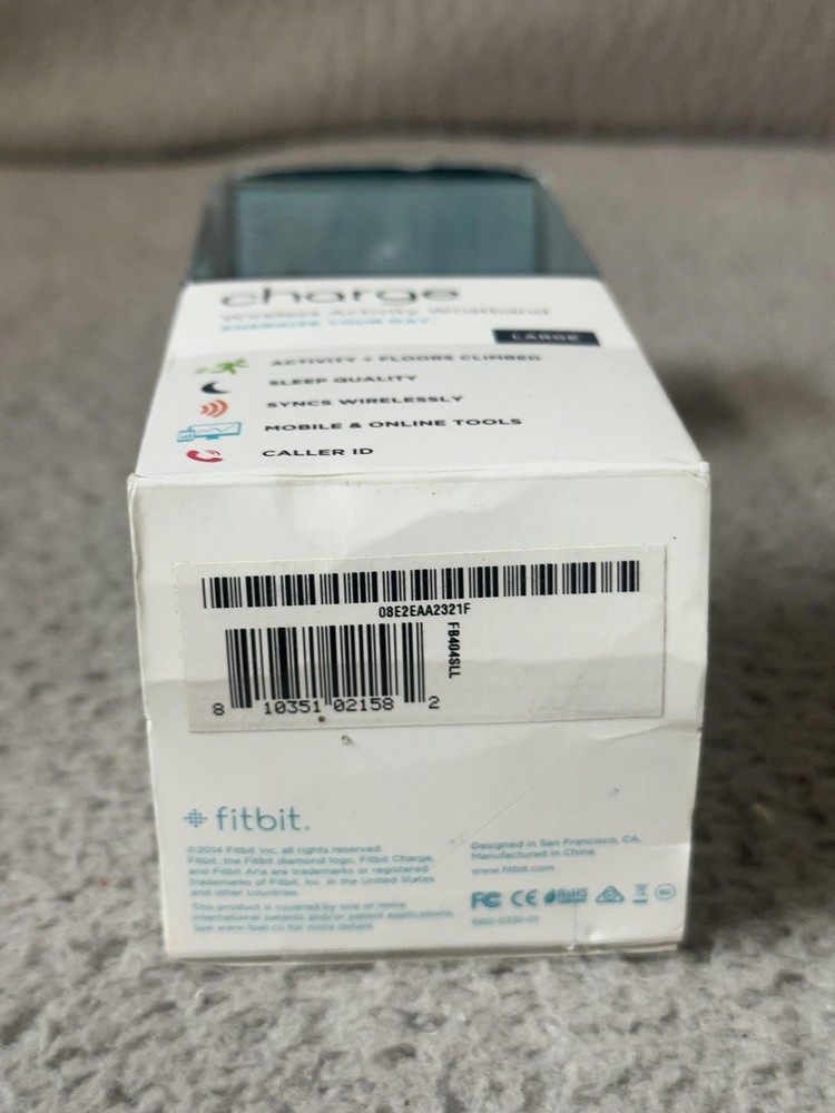 Fitbit Charge Wireless Activity Wristband Large Blue Sleep Mobile Sync Tracker