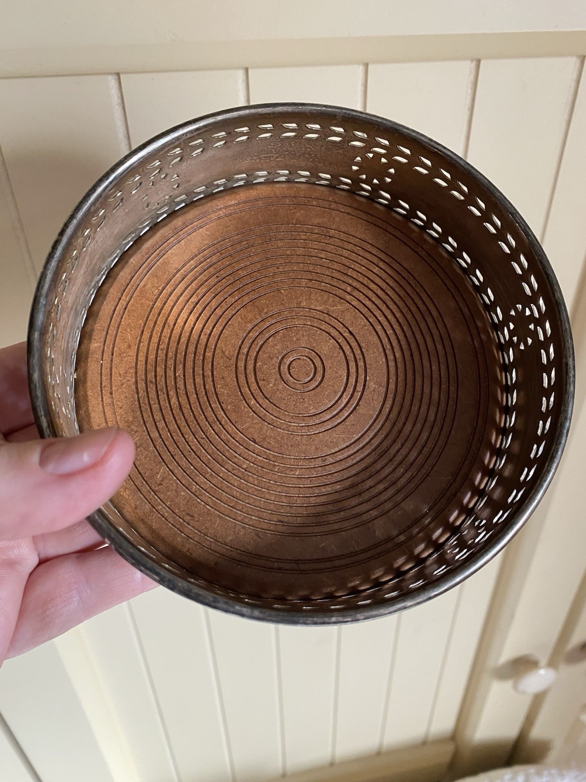 VTG Silverplate LENOX Kirk Stieff Wine Bottle Glass Coaster Set Etched MCM 70s