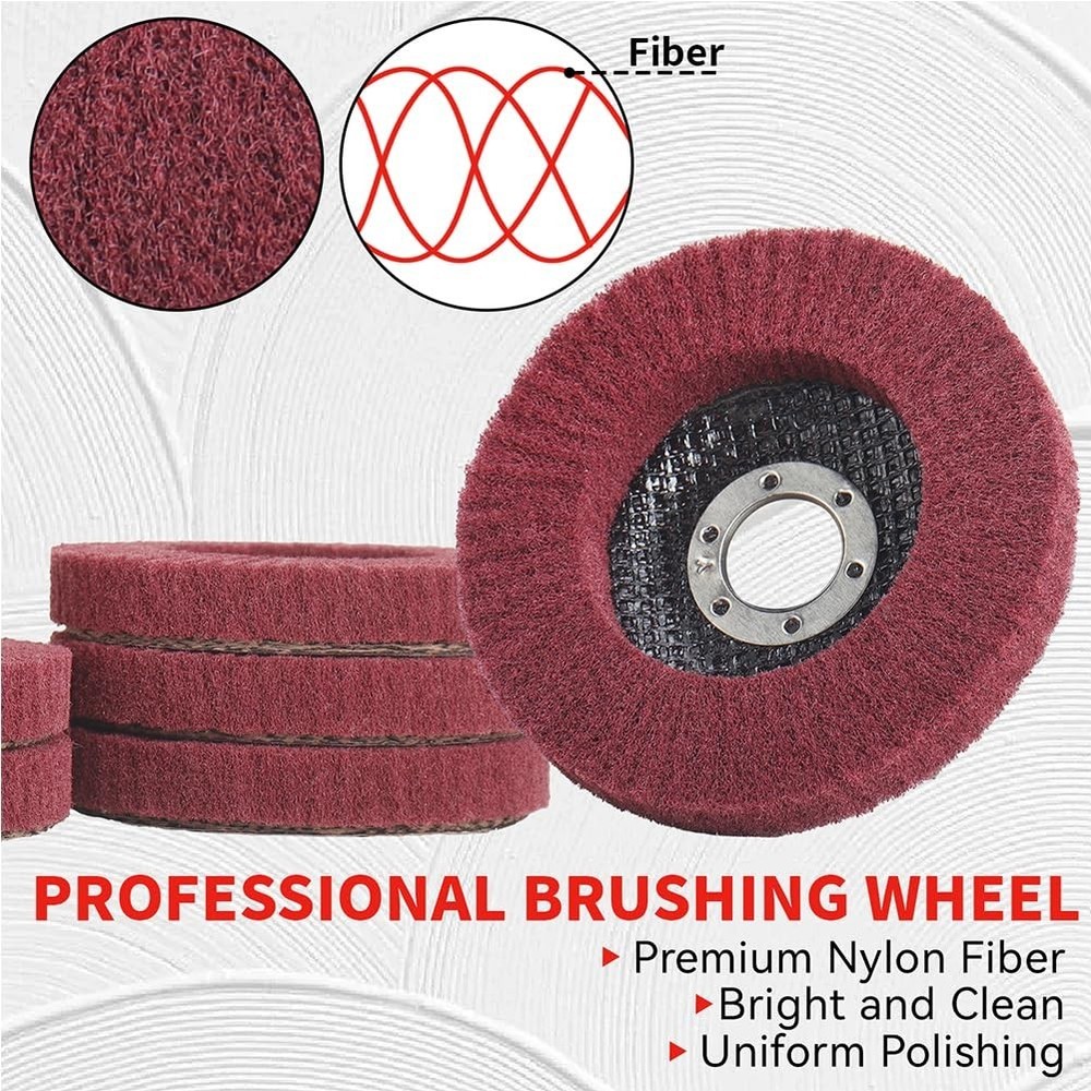 Durable Nylon Flap Discs Set - 10Pcs 4.5 Inch For Angle Grinders & Surface Prep