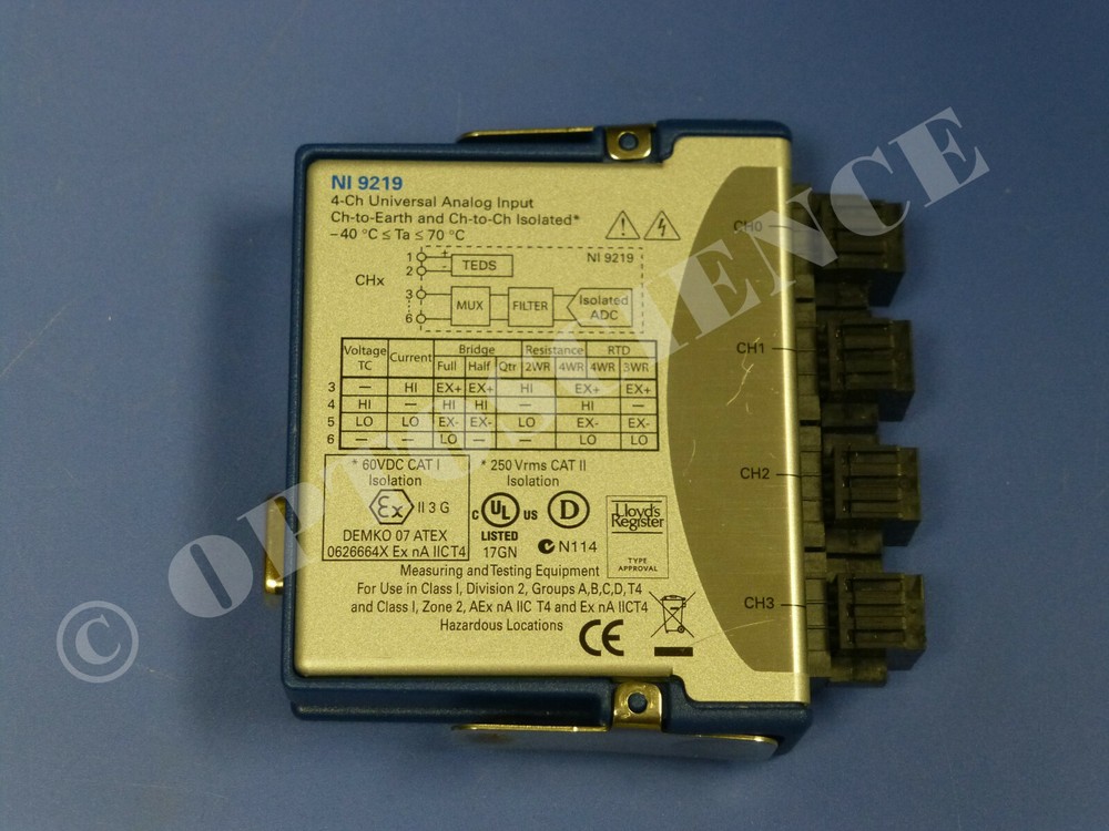 National Instruments NI 9219 cDAQ Universal Analog Input Module, 1 Bad Channel