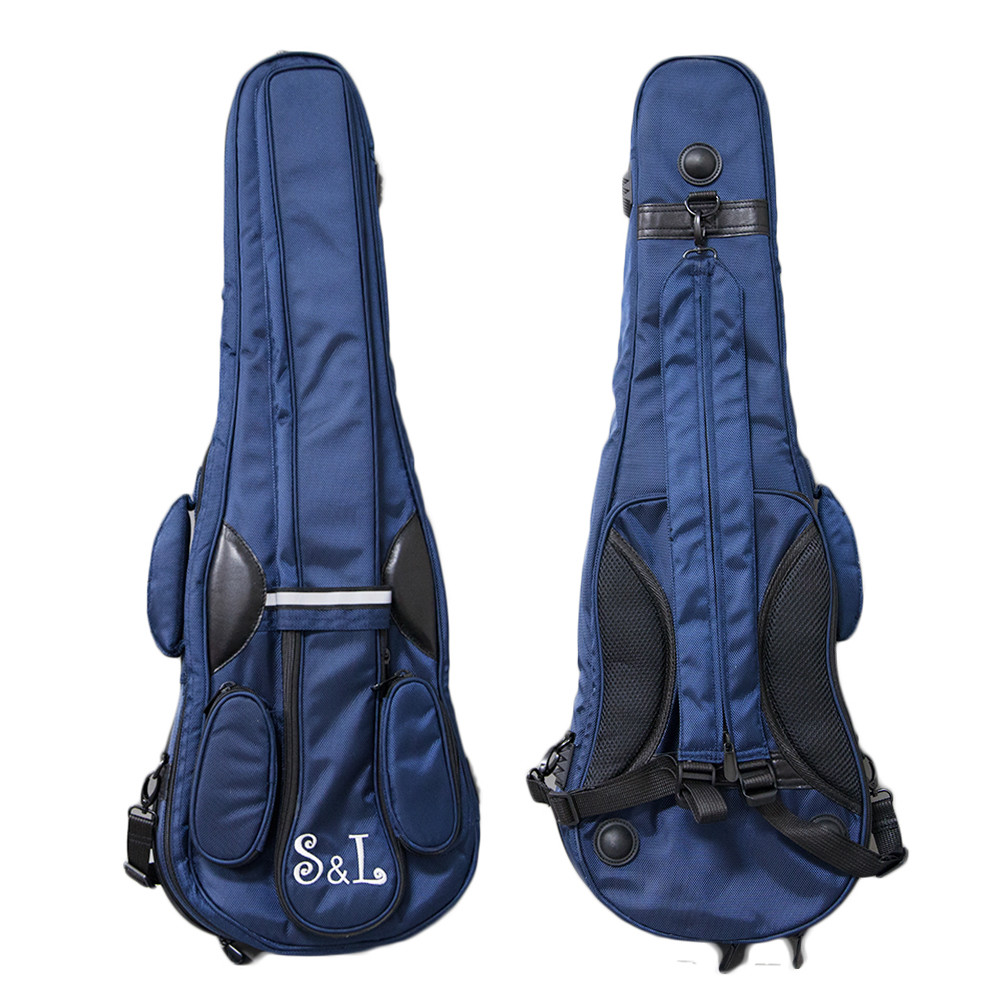 Paititi S&L Triangular Full Size Violin Soft Bag Backpack Style Blue Color