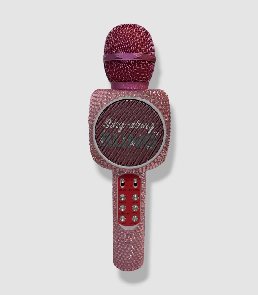 Wireless Express Pink Bling Edition Karaoke Microphone/Bluetooth Speaker