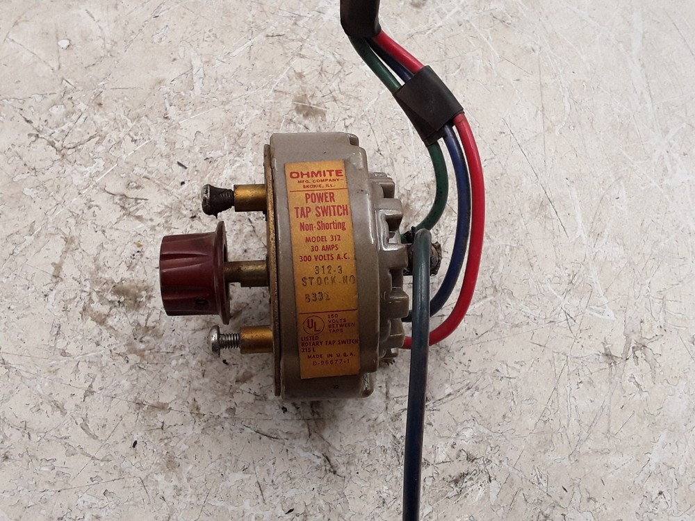 Ohmite Power Tap-Switch Model 312