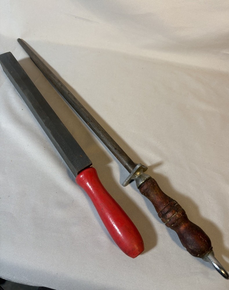Pair Of Sharpening Tools, Vintage