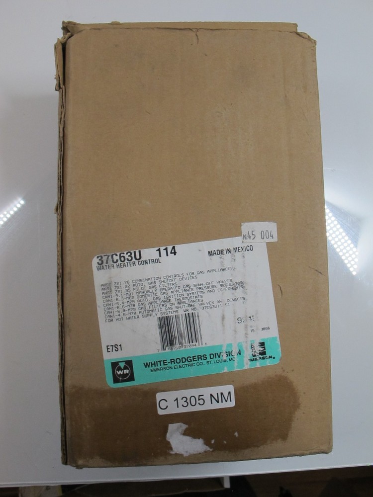 New White-Rodgers 37C63U-114 Water Heater Gas Valve / Thermostat