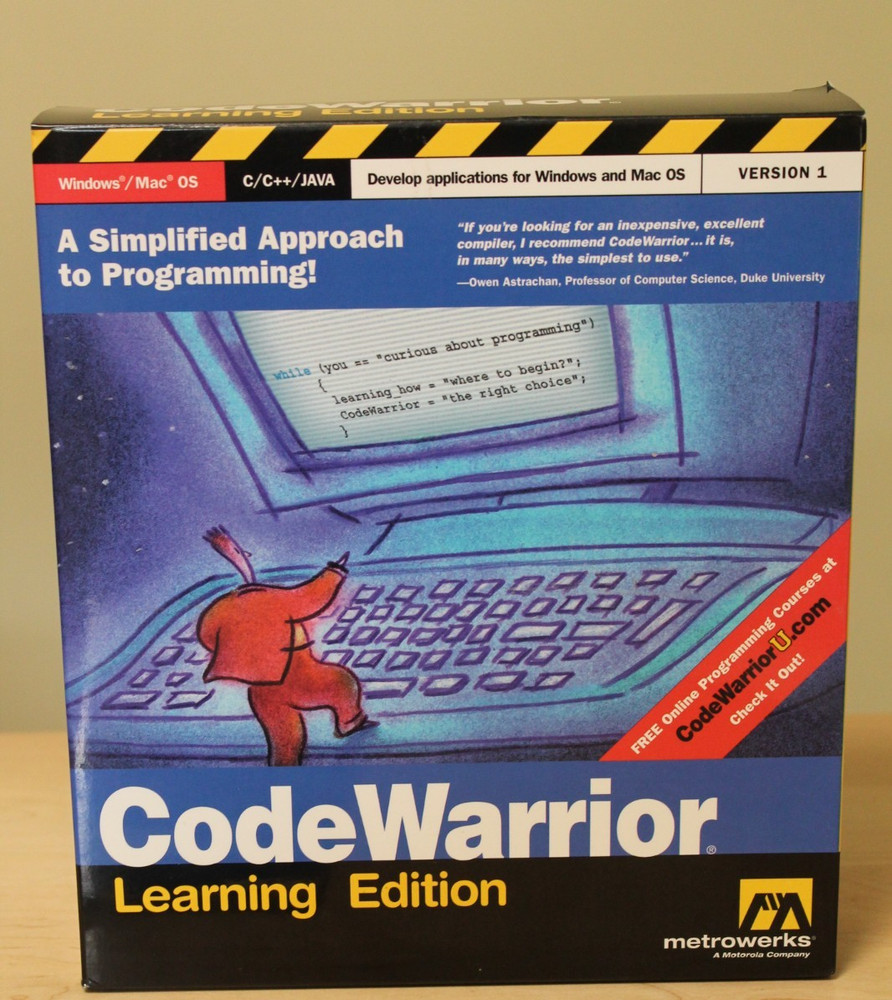CODE WARRIOR Ver1 Learning Edition C/C++ / JAVA In Original Big Box for PC & MAC