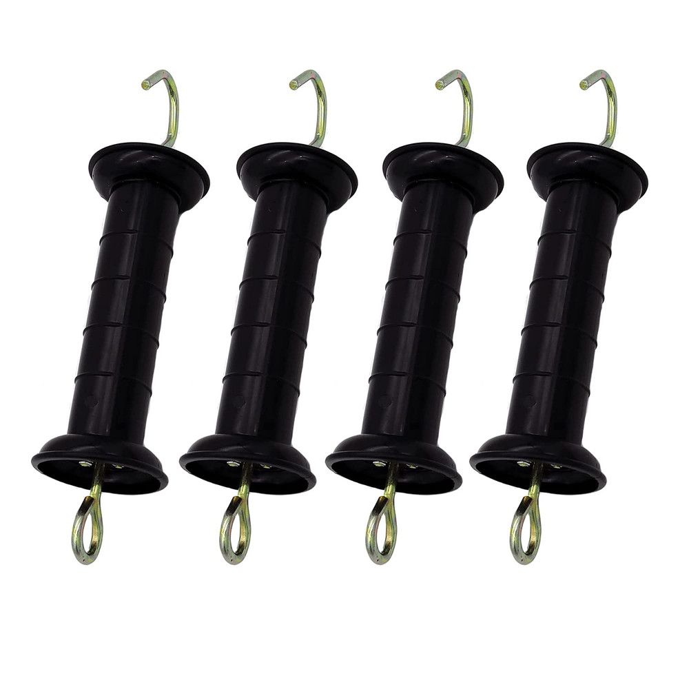 4 Pcs Plastic Electric Fence Gate Handle with Insulators with Spring