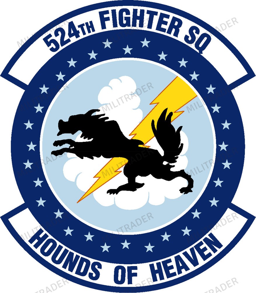 USAF 524th Fighter Squadron Self-adhesive Vinyl Decal