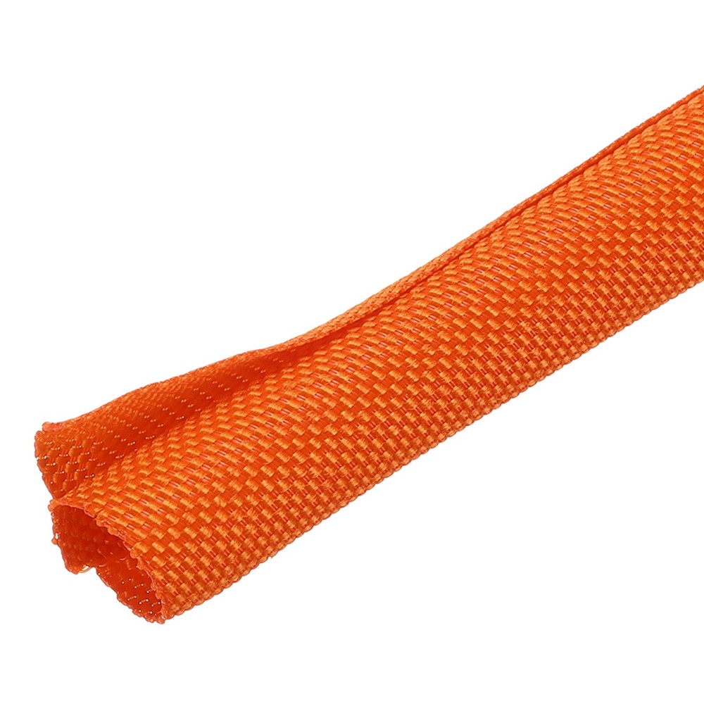 Wire Split Braided Cable Management Sleeve, Orange (3/8" - 20 Feet)