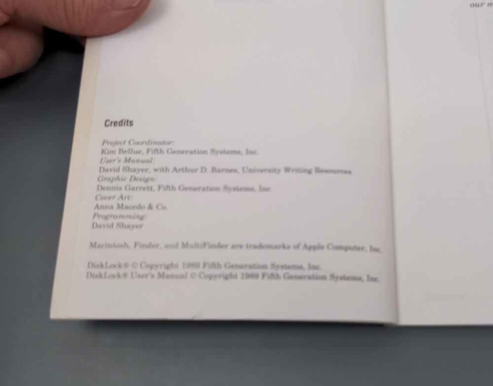 DiskLock ~ Classic Apple Mac Encryption Software by Fifth Generation Systems