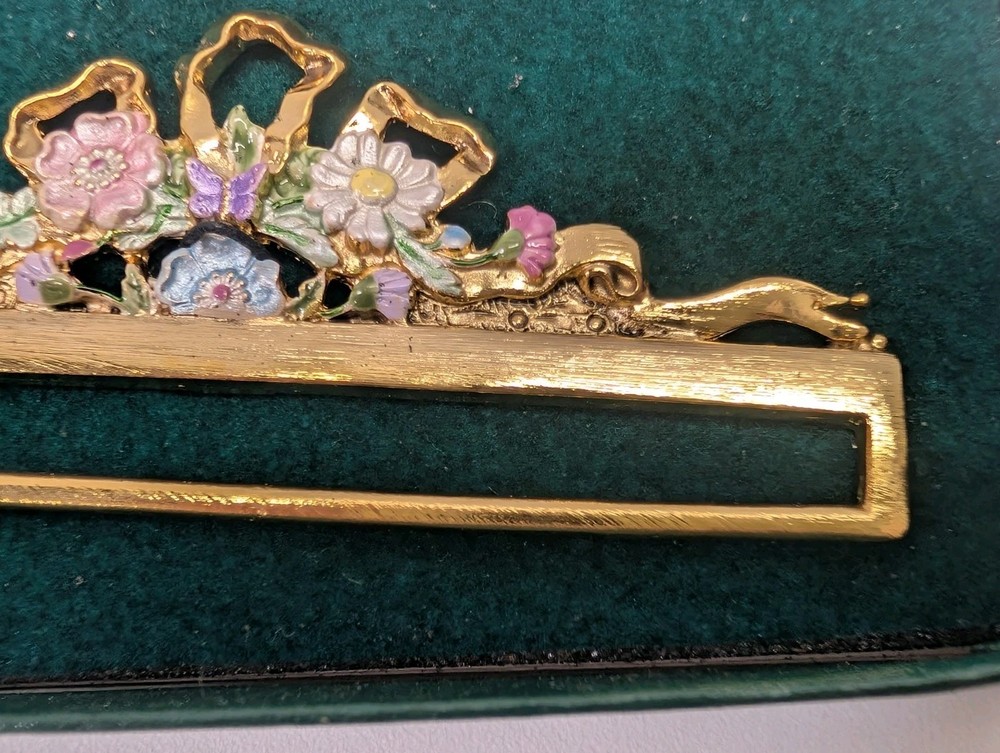 Rare Just Nan PullWare BellPull Hardware Floral Ribbon New in the Box