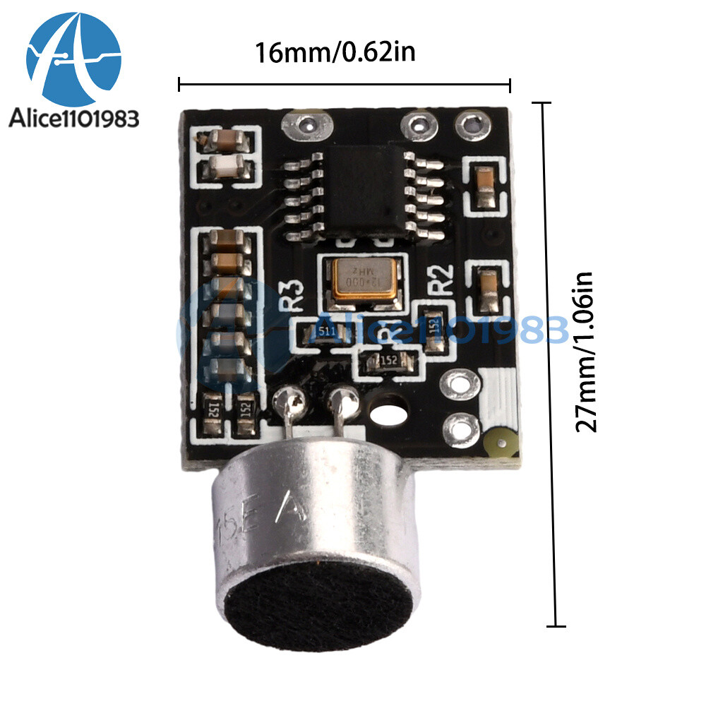 Wireless Microphone MIC FM 10dBm transmitter module support Dual-channel Stereo