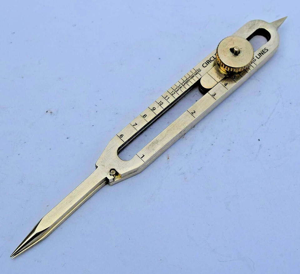 Solid Brass Divider Drafting Proportional Tool 6" Navigational Compass