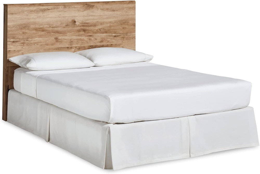 Rustic Brown Laminate Queen Headboard - Hyanna Decorative Panel Only