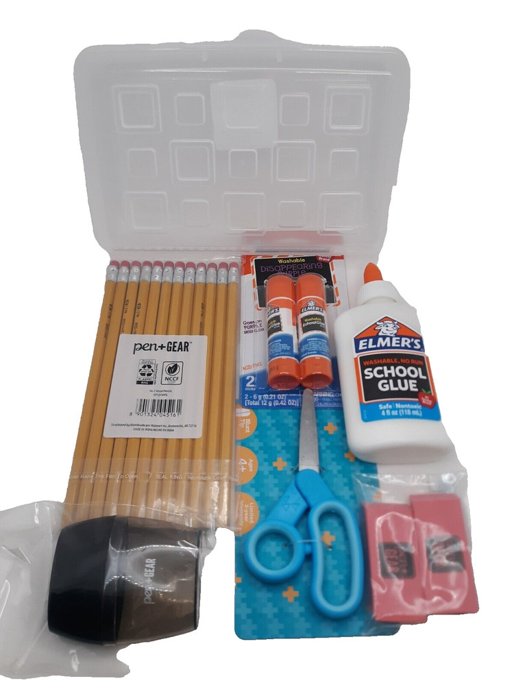 Schools Supplies Bundle kit (w/ Blue Scissors)