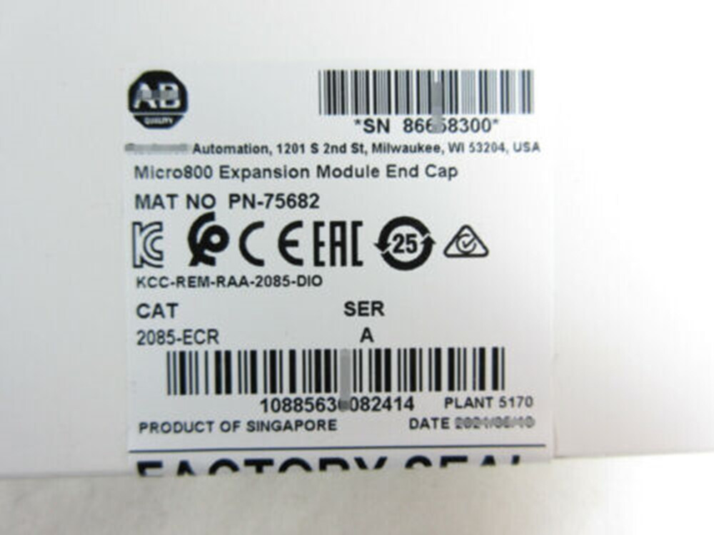 Allen-Bradley 2085-ECR Micro800 Expansion Module End Cap 2085ECR