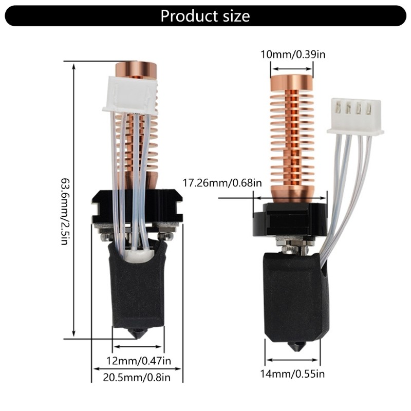 Advanced 5M/5MPro Hotend Kit 3D Printer Add On for Professional Designers