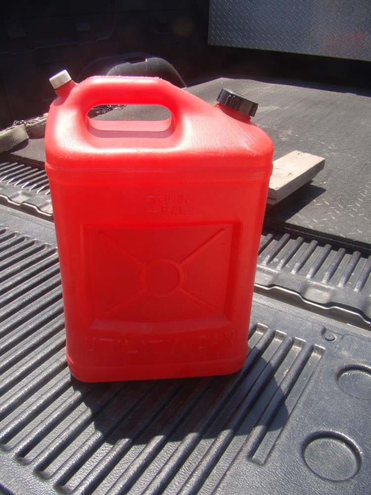 Vintage 2 1/2 Gal Red Utility Can Red Plastic