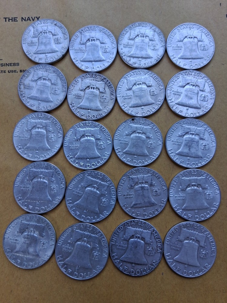 Franklin Half Dollar Roll - 20 Franklin Halves