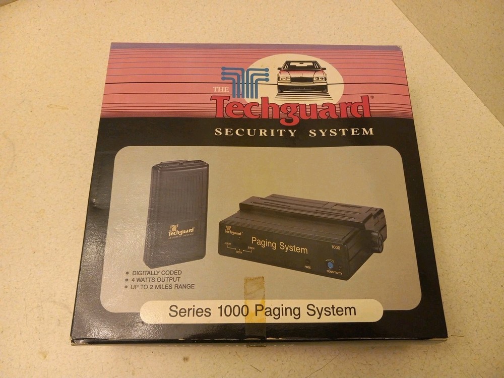 Techguard Car Security System - Series 1000 Paging System - New In Box