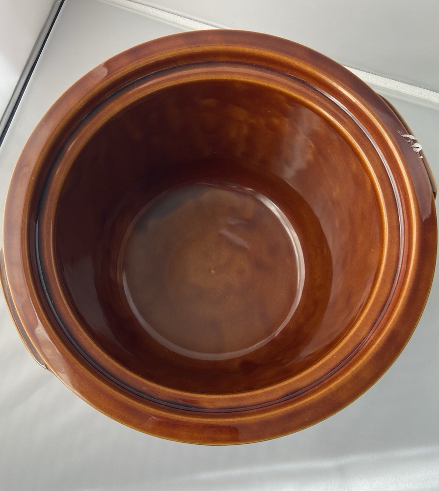 Rival Crock Pot Slow Cooker 6 Quart Stoneware Brown Insert Crock